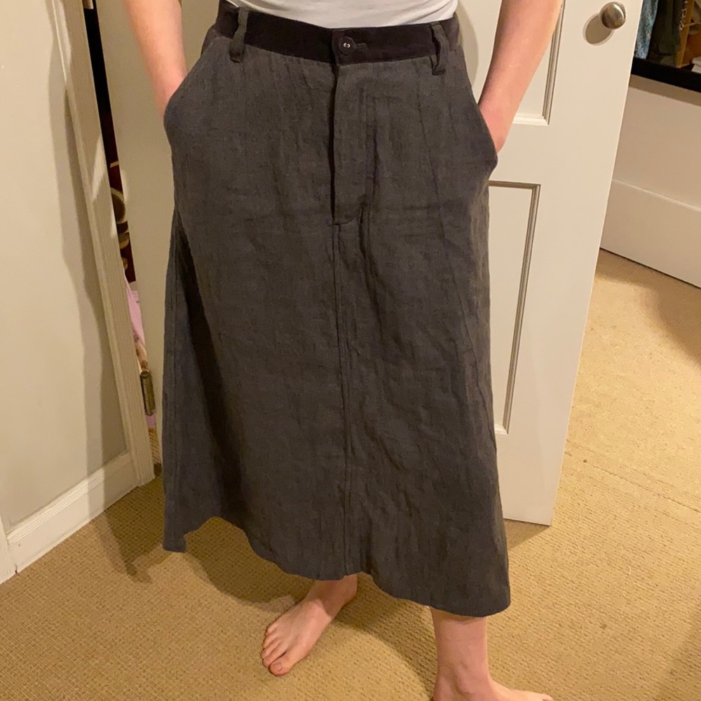 Vlas Biomme Midi Skirt
